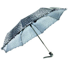 Tierhaut-Druck-windundurchlässige Falten-Regenschirme (YS-3FD22083907R)